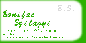bonifac szilagyi business card